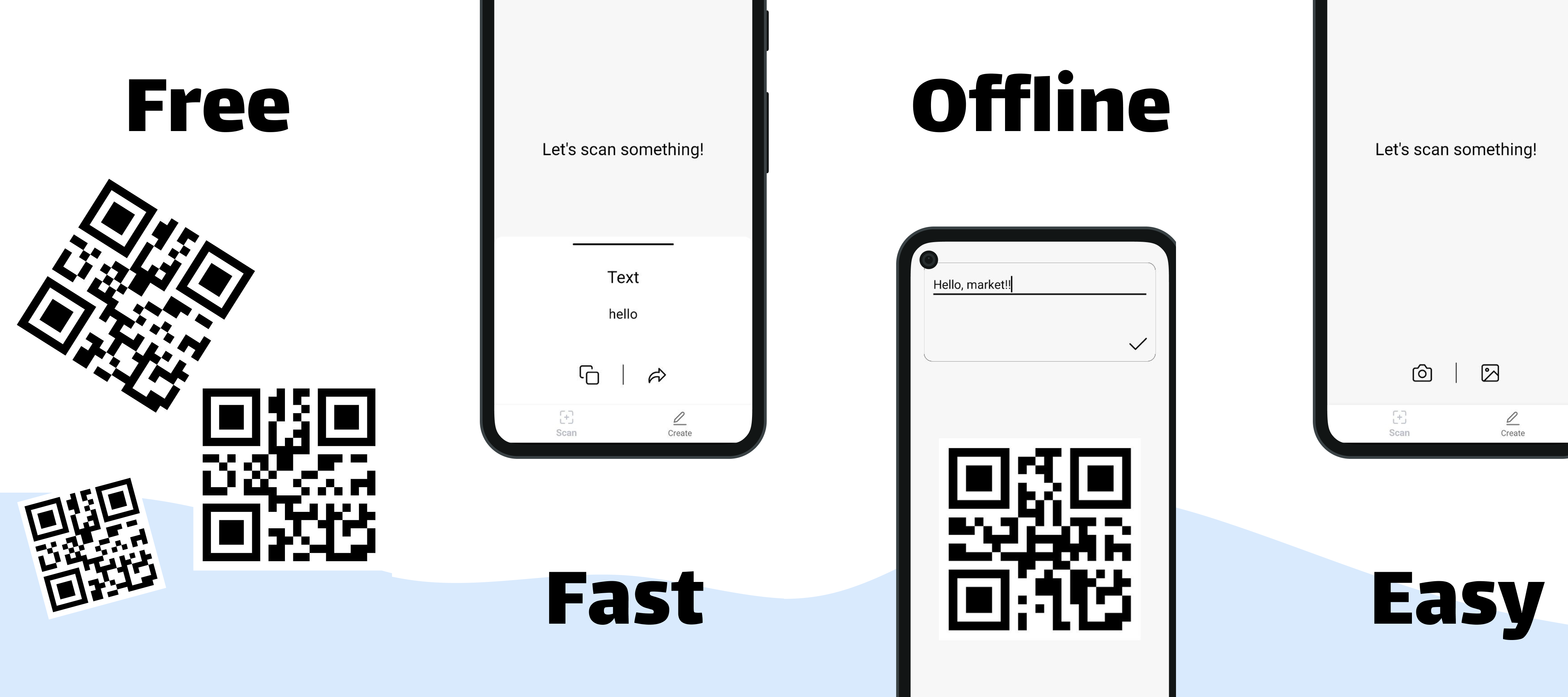QR Code Master app screenshot showing QR code scanning and generation